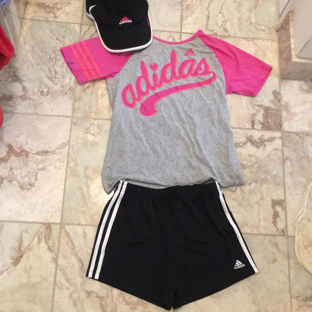 ADIDAS BUNDLE SHORTS AND TOP